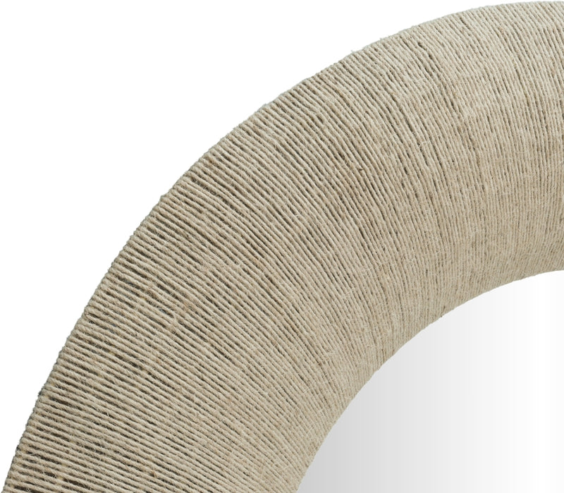 Meadow 48" W x 48" H 48" Jute Rope Frame Mirror in Natural - 66019Natural-M