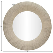Meadow 48" W x 48" H 48" Jute Rope Frame Mirror in Natural - 66019Natural-M
