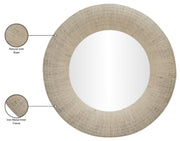 Meadow 48" W x 48" H 48" Jute Rope Frame Mirror in Natural - 66019Natural-M