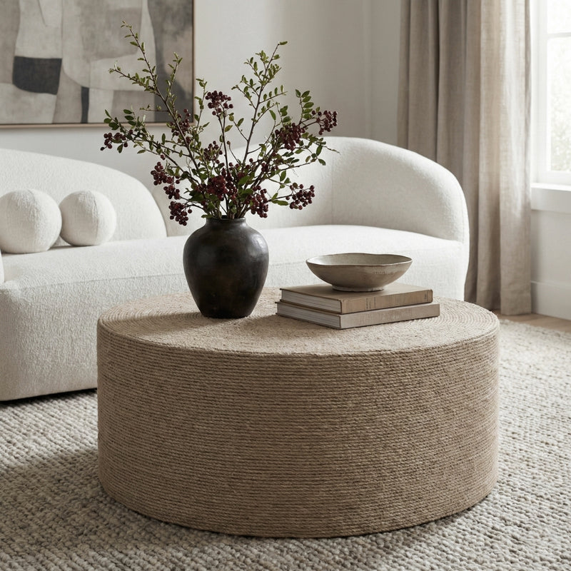 Meadow Jute Coffee Table in Natural - 77003Natural-CT