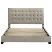 Medley Genuine Leather Eastern King Platform Bed Tan - 315911TANKE
