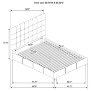 Medley Genuine Leather Queen Panel Platform Bed Tan - 315911TANQ