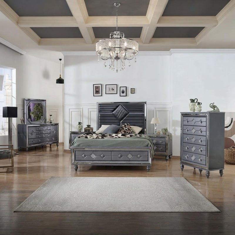 Medora - 2 Drawers Dark Gray Nightstand - B247-N