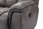 Megan – Manual reclining sectional with reclining wedge seat. Includes a wedge featuring a storage console and stainless steel cupholders. - S434-Sectional