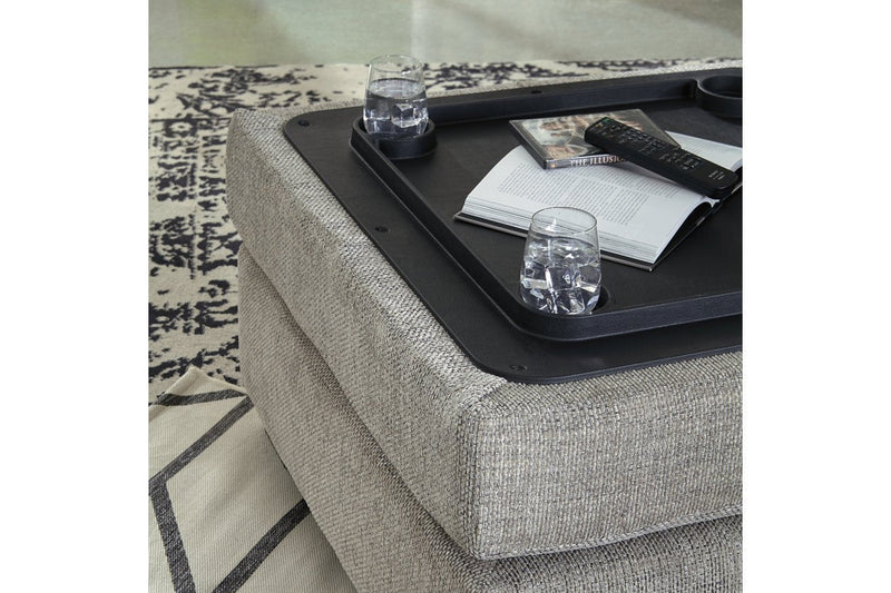 Megginson Storm Ottoman With Storage - Gate FurnitureOttoman
