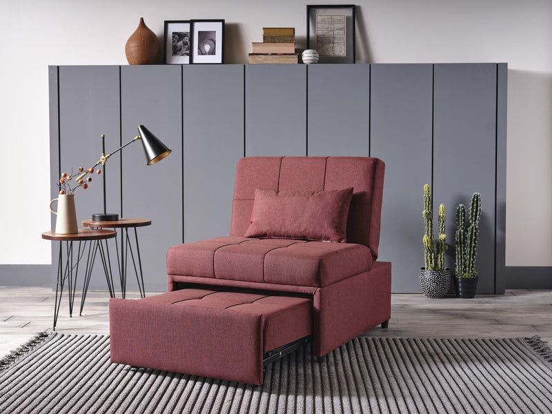 Mello Pull Out Chair In A Box (Corvet Burgundy) - Gate FurnitureLiving Room Chair