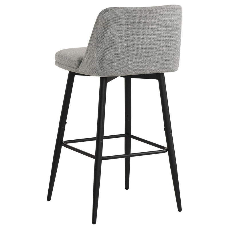 Mellor Fabric Upholstered Swivel Bar Chair Grey (Set of 2) - 182635LGR
