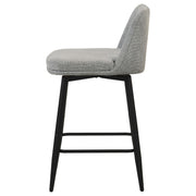 Mellor Fabric Upholstered Swivel Counter Chair Grey (Set of 2) - 193999LGR