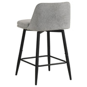 Mellor Fabric Upholstered Swivel Counter Chair Grey (Set of 2) - 193999LGR