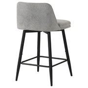 Mellor Fabric Upholstered Swivel Counter Chair Grey (Set of 2) - 193999LGR