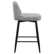 Mellor Fabric Upholstered Swivel Counter Chair Grey (Set of 2) - 193999LGR