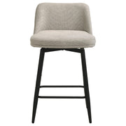 Mellor Fabric Upholstered Swivel Counter Chair Slate Brown (Set of 2) - 193999STN