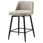 Mellor Fabric Upholstered Swivel Counter Chair Slate Brown (Set of 2) - 193999STN