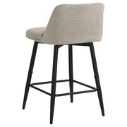 Mellor Fabric Upholstered Swivel Counter Chair Slate Brown (Set of 2) - 193999STN