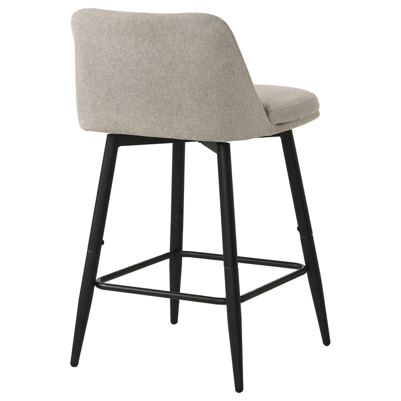 Mellor Fabric Upholstered Swivel Counter Chair Slate Brown (Set of 2) - 193999STN