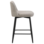 Mellor Fabric Upholstered Swivel Counter Chair Slate Brown (Set of 2) - 193999STN