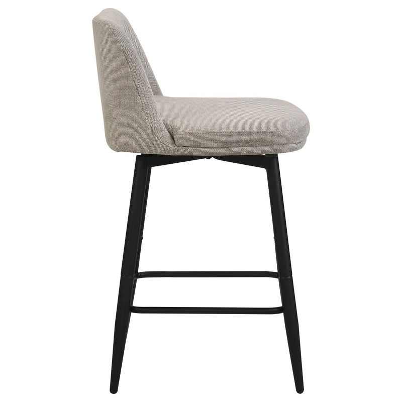 Mellor Fabric Upholstered Swivel Counter Chair Slate Brown (Set of 2) - 193999STN