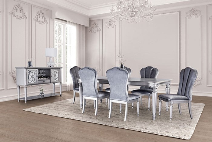 Melodi Parc Silver Dining Table - FM3416SV-T