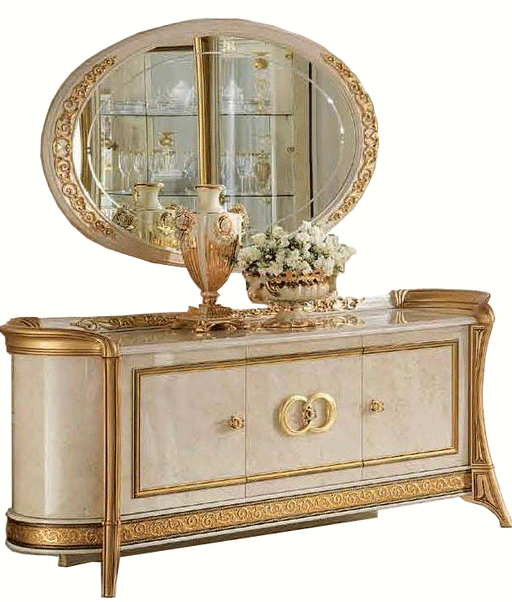 Melodia 3 Door Buffet W/Mirror Set - Gate Furniture