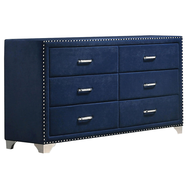 Melody 4-piece Eastern King Bedroom Set Pacific Blue - 223371KE-S4