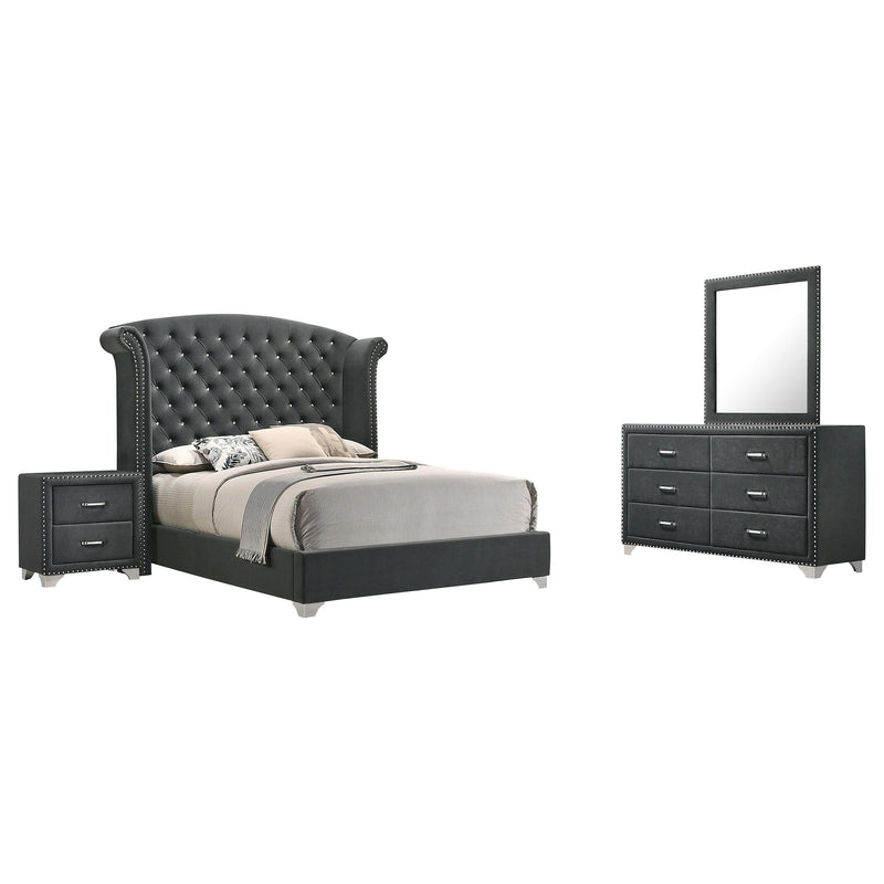 Melody 4-piece Queen Bedroom Set Grey - 223381Q-S4