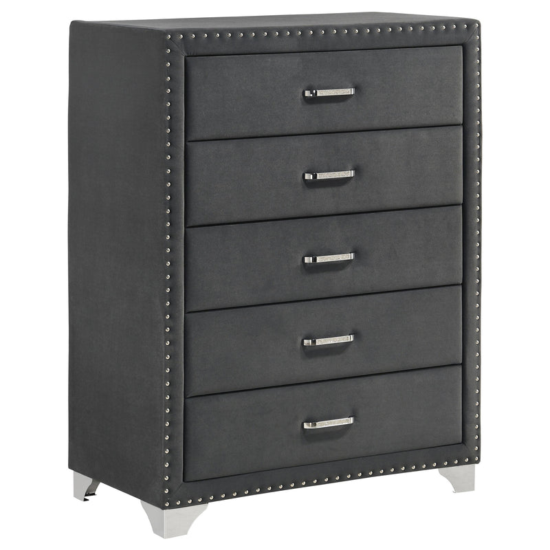 Melody 5-drawer Bedroom Chest Grey - 223385