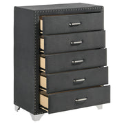 Melody 5-drawer Bedroom Chest Grey - 223385