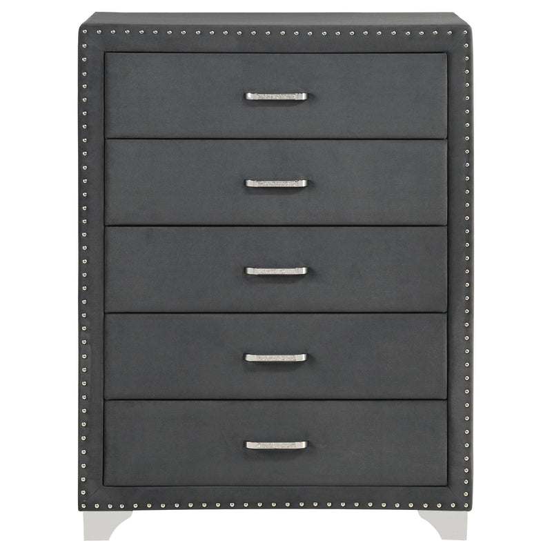 Melody 5-drawer Bedroom Chest Grey - 223385