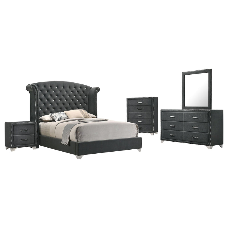 Melody 5-piece Eastern King Bedroom Set Grey - 223381KE-S5