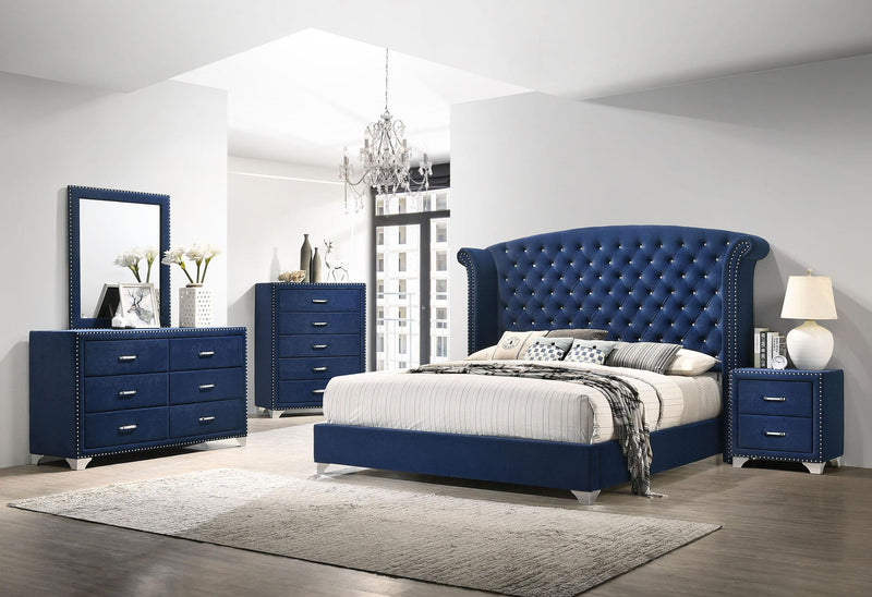 Melody 5-piece Eastern King Bedroom Set Pacific Blue - 223371KE-S5