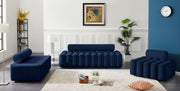 Melody 58" Velvet Upholstered Loveseat in Blue - 647Navy-L