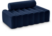 Melody 58" Velvet Upholstered Loveseat in Blue - 647Navy-L