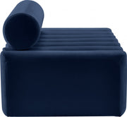 Melody 58" Velvet Upholstered Loveseat in Blue - 647Navy-L