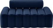 Melody 58" Velvet Upholstered Loveseat in Blue - 647Navy-L