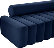 Melody 58" Velvet Upholstered Loveseat in Blue - 647Navy-L