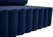 Melody 58" Velvet Upholstered Loveseat in Blue - 647Navy-L