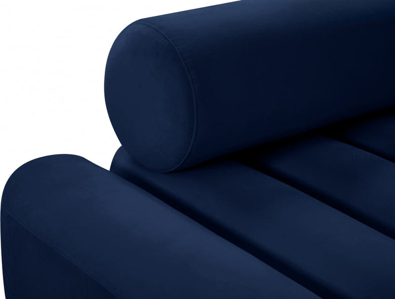 Melody 58" Velvet Upholstered Loveseat in Blue - 647Navy-L