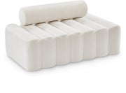 Melody 58" Velvet Upholstered Loveseat in Cream - 647Cream-L