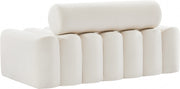 Melody 58" Velvet Upholstered Loveseat in Cream - 647Cream-L