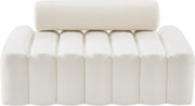 Melody 58" Velvet Upholstered Loveseat in Cream - 647Cream-L