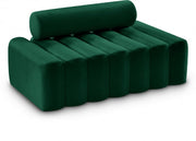 Melody 58" Velvet Upholstered Loveseat in Green - 647Green-L