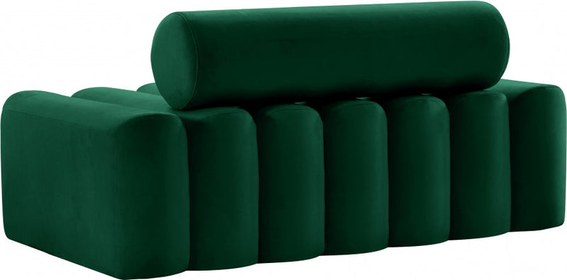 Melody 58" Velvet Upholstered Loveseat in Green - 647Green-L