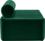 Melody 58" Velvet Upholstered Loveseat in Green - 647Green-L