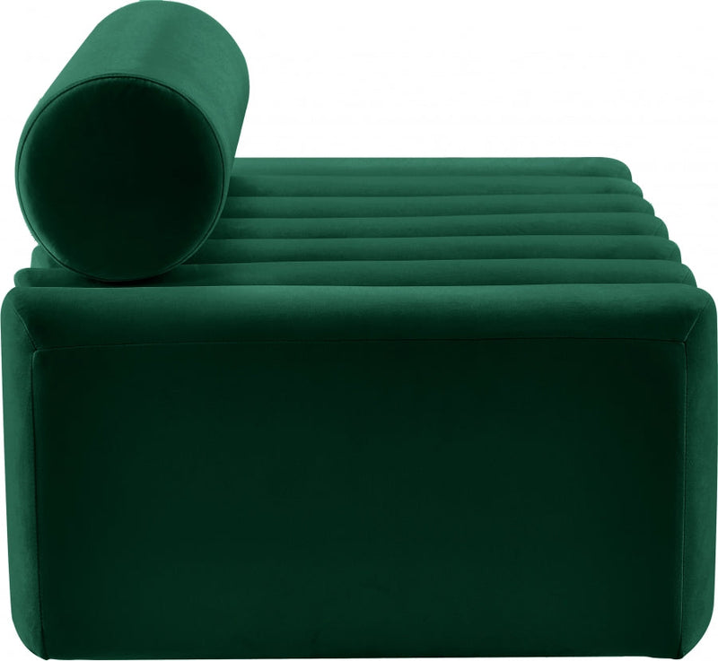 Melody 58" Velvet Upholstered Loveseat in Green - 647Green-L
