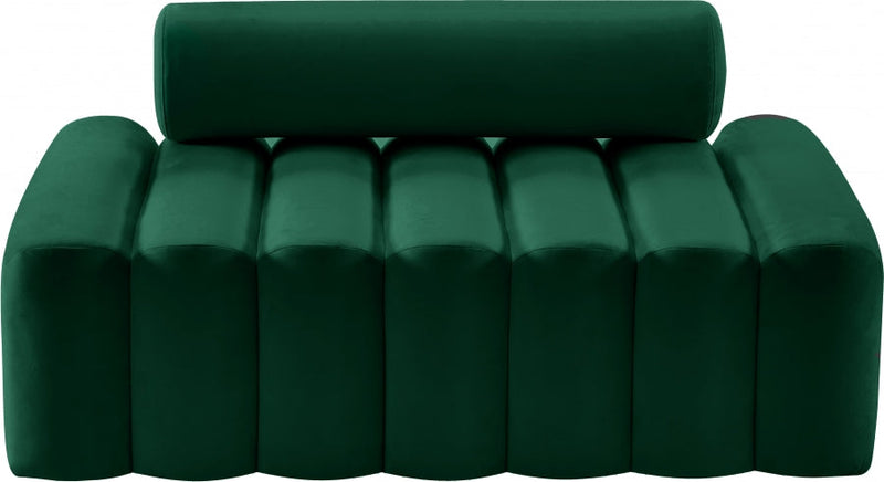 Melody 58" Velvet Upholstered Loveseat in Green - 647Green-L