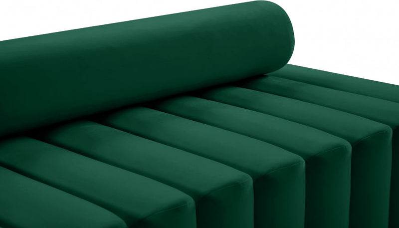 Melody 58" Velvet Upholstered Loveseat in Green - 647Green-L