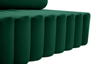 Melody 58" Velvet Upholstered Loveseat in Green - 647Green-L