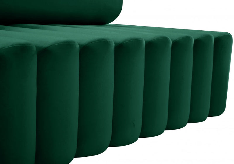 Melody 58" Velvet Upholstered Loveseat in Green - 647Green-L