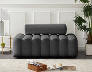 Melody 58" Velvet Upholstered Loveseat in Grey - 647Grey-L