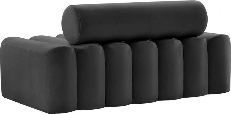 Melody 58" Velvet Upholstered Loveseat in Grey - 647Grey-L
